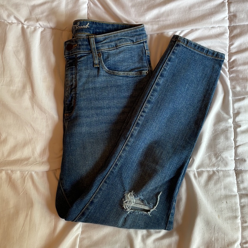 High rise skinny crop